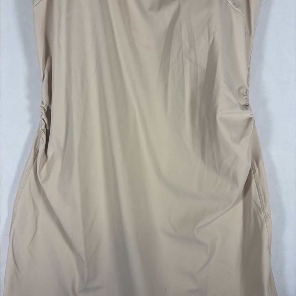 Beige Women's Strappy A-Line Dress Maternity - Picture 5 of 6